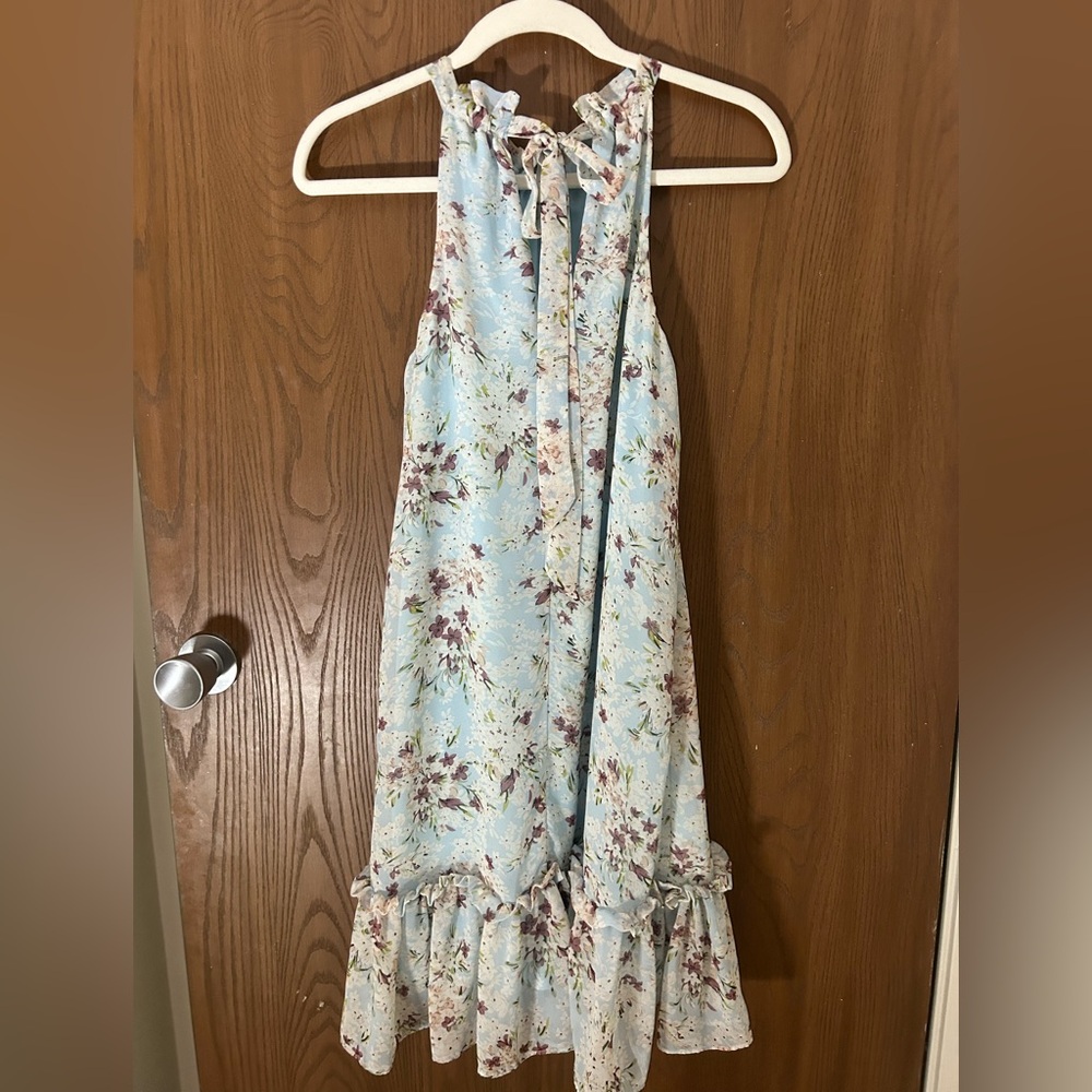 Floral Blue Summer Dress